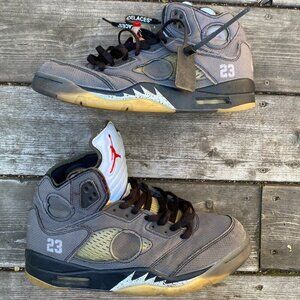 RARE Nike Air Jordan 5 Retro Off-White Muslin Shoes Size 13 With Box